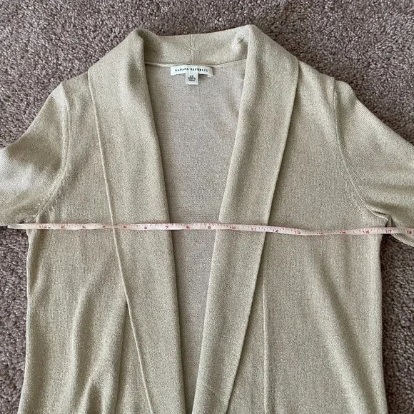 Banana Republic Gold Shimmer Cardigan XS - Picture 8 of 11